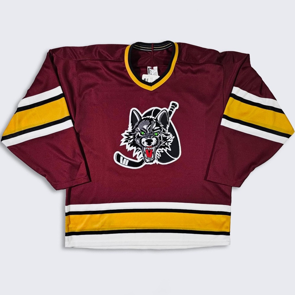 Chicago Wolves Vintage 90s IHL Bauer Hockey Jersey